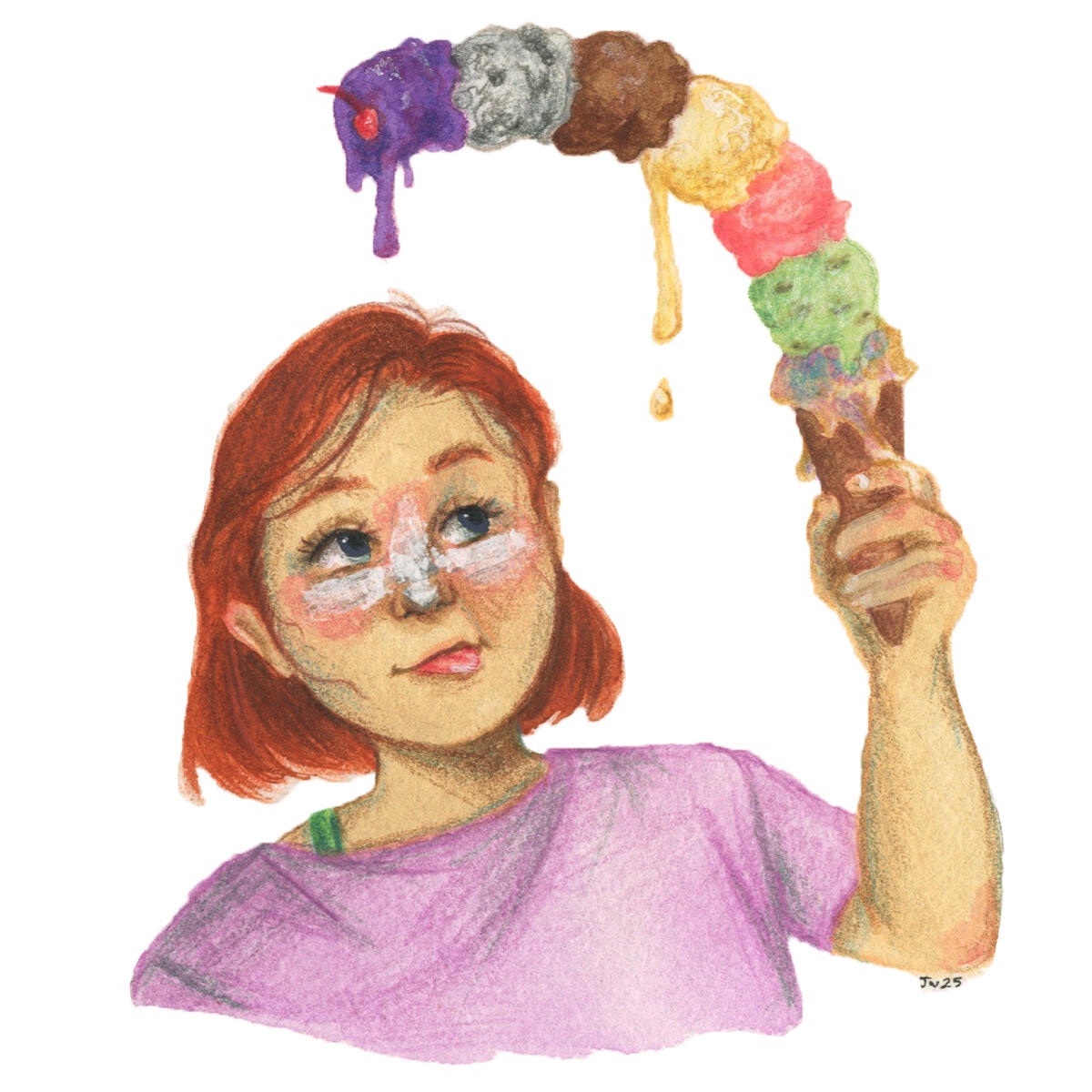 Spot Illustration for the Yankee Express - Colored Pencil and Gouache